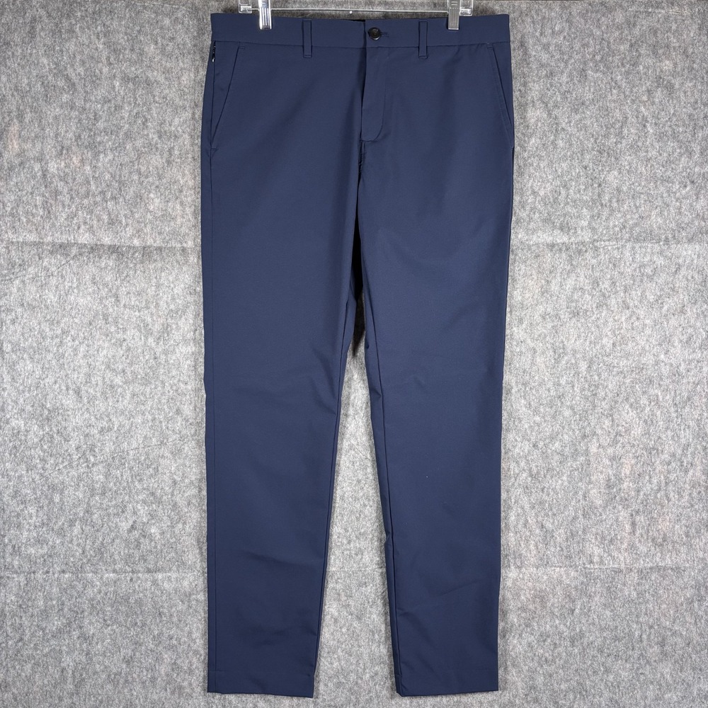 Seneca‎ Vanta Pants Mens 34R x 32 Blue Japanese Fabric Drawstring Tech Chino
